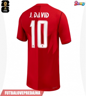 Lacne Ženy Futbalové dres Kanada Jonathan David #10 MS 2026 Krátky Rukáv - Domáci